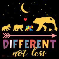 Mama Bear Different Not Less Autism Awareness Ornament thumb 1