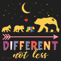Mama Bear Different Not Less Autism Awareness Zone Performance Long-Sleeve T-Shirt thumb 2
