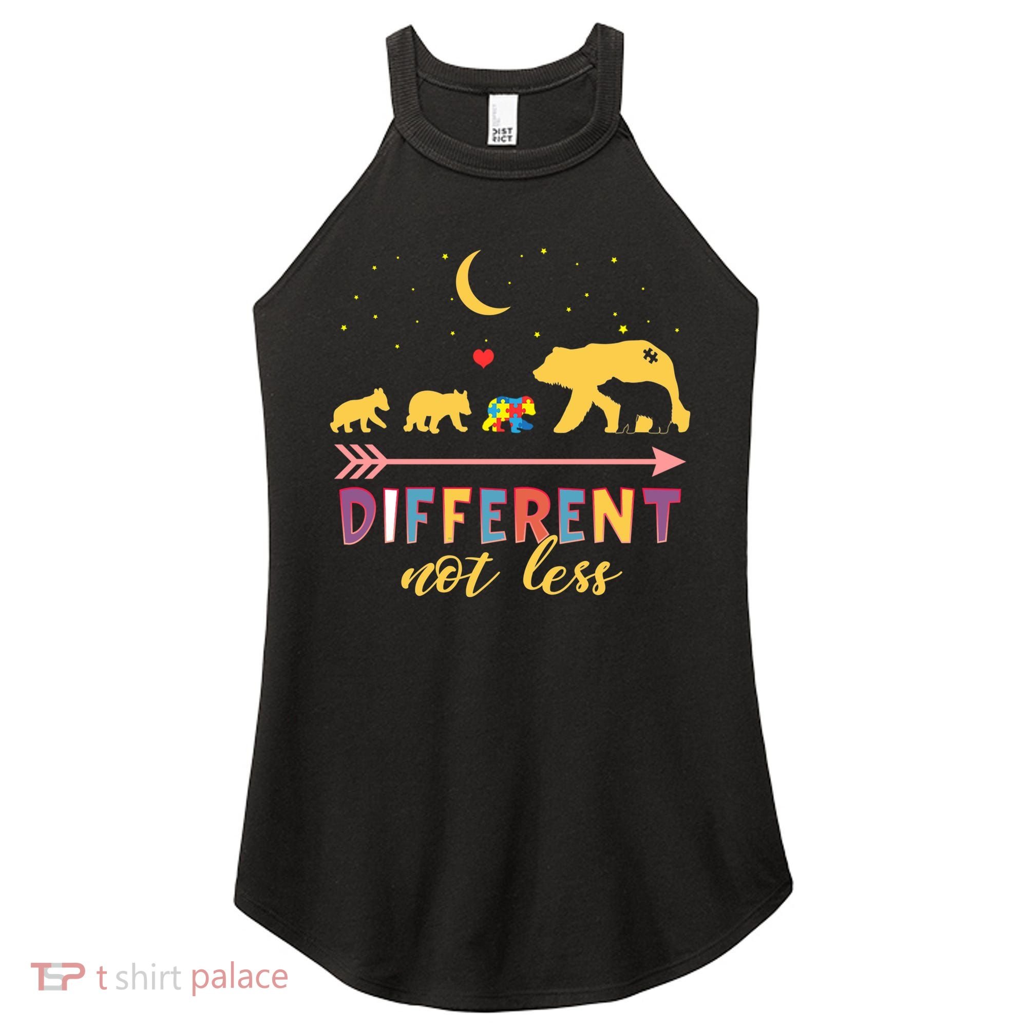 Mama Bear Different Not Less Autism Awareness Women's Perfect Tri Rocker Tank
