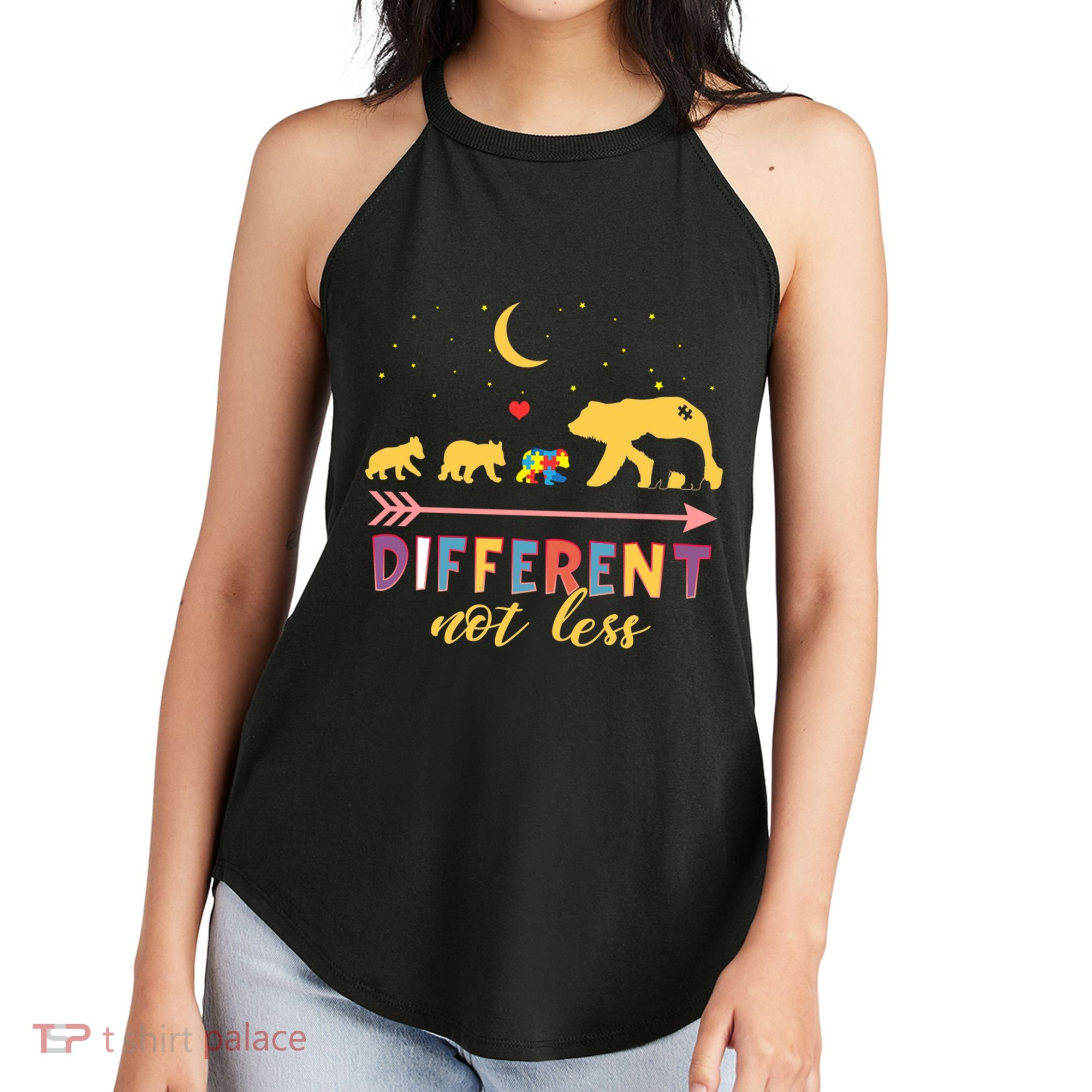 Mama Bear Different Not Less Autism Awareness Women's Perfect Tri Rocker Tank