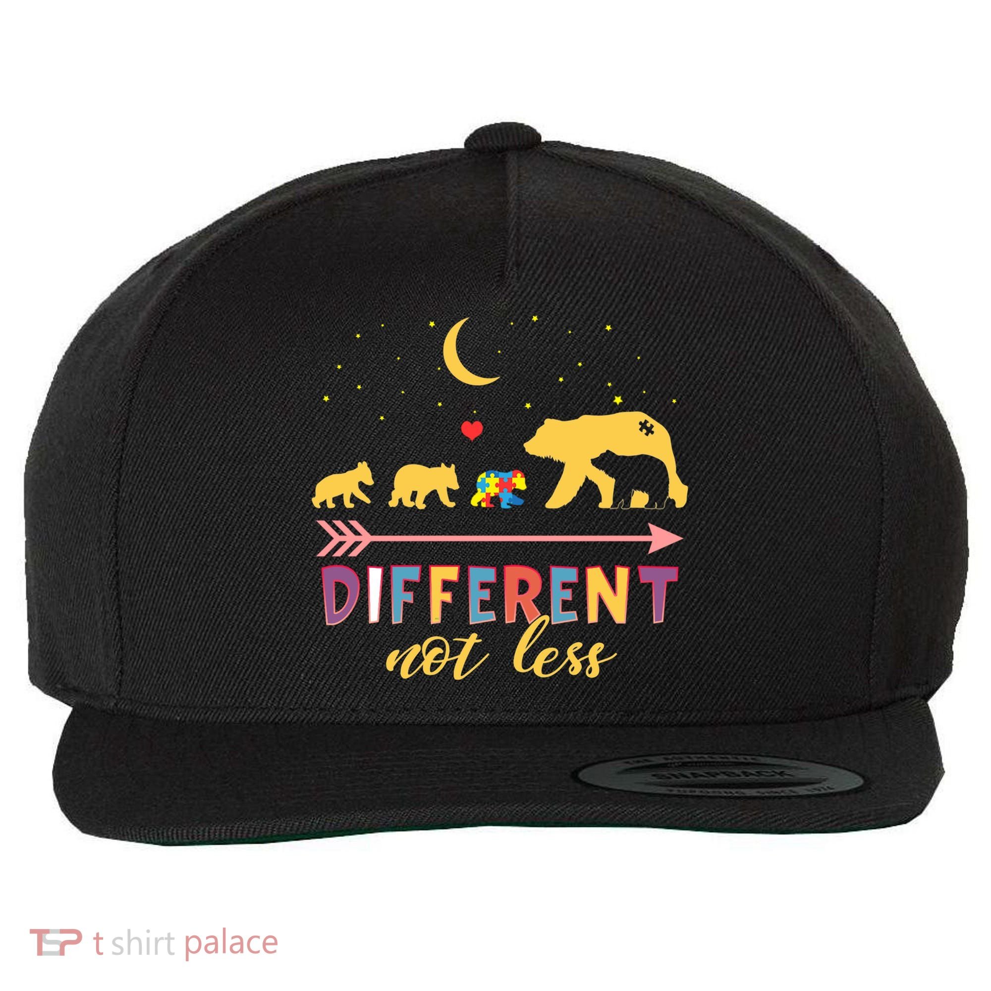 Mama Bear Different Not Less Autism Awareness Wool Snapback Cap