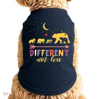 Mama Bear Different Not Less Autism Awareness Doggie Tank