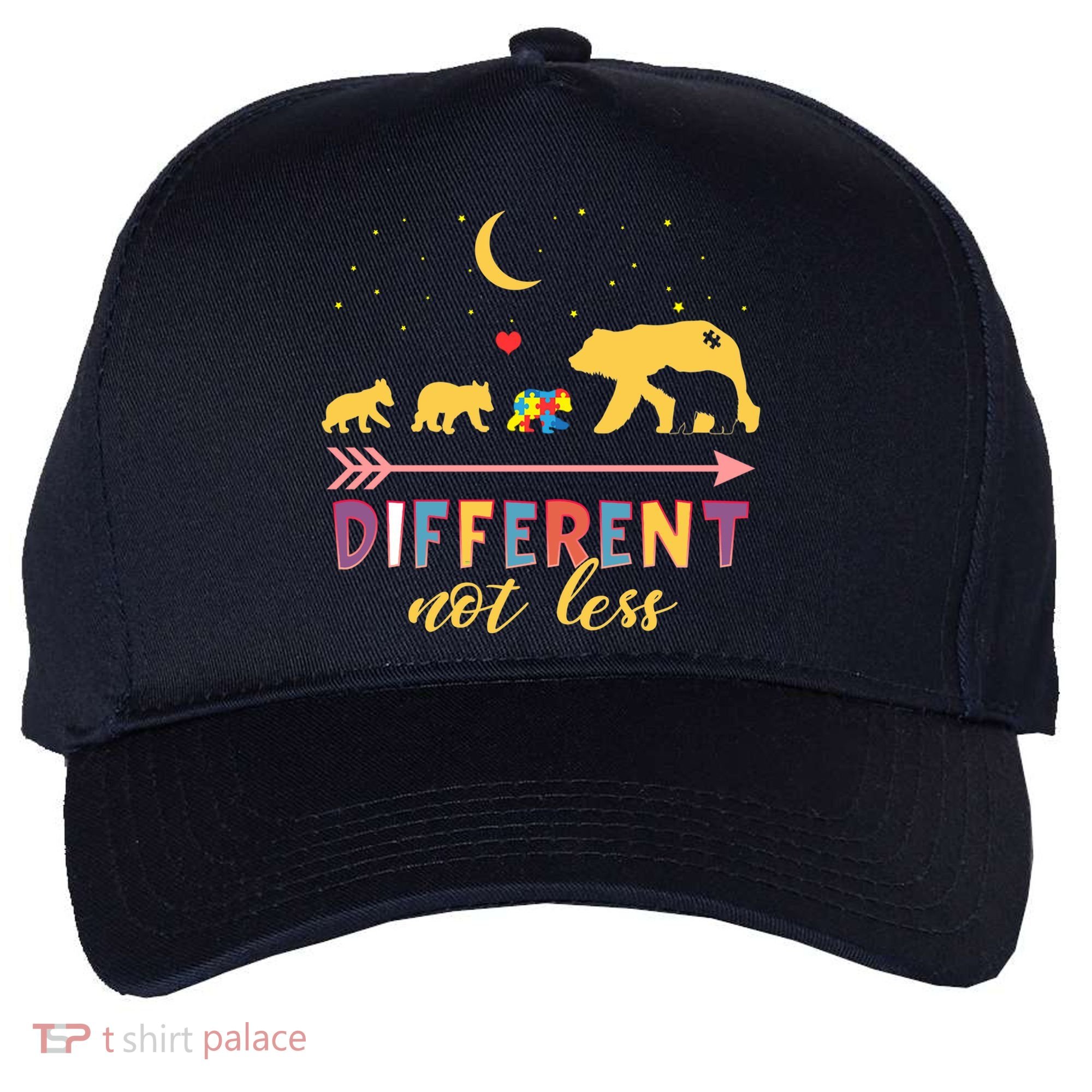 Mama Bear Different Not Less Autism Awareness Five-Panel Snapback Cap
