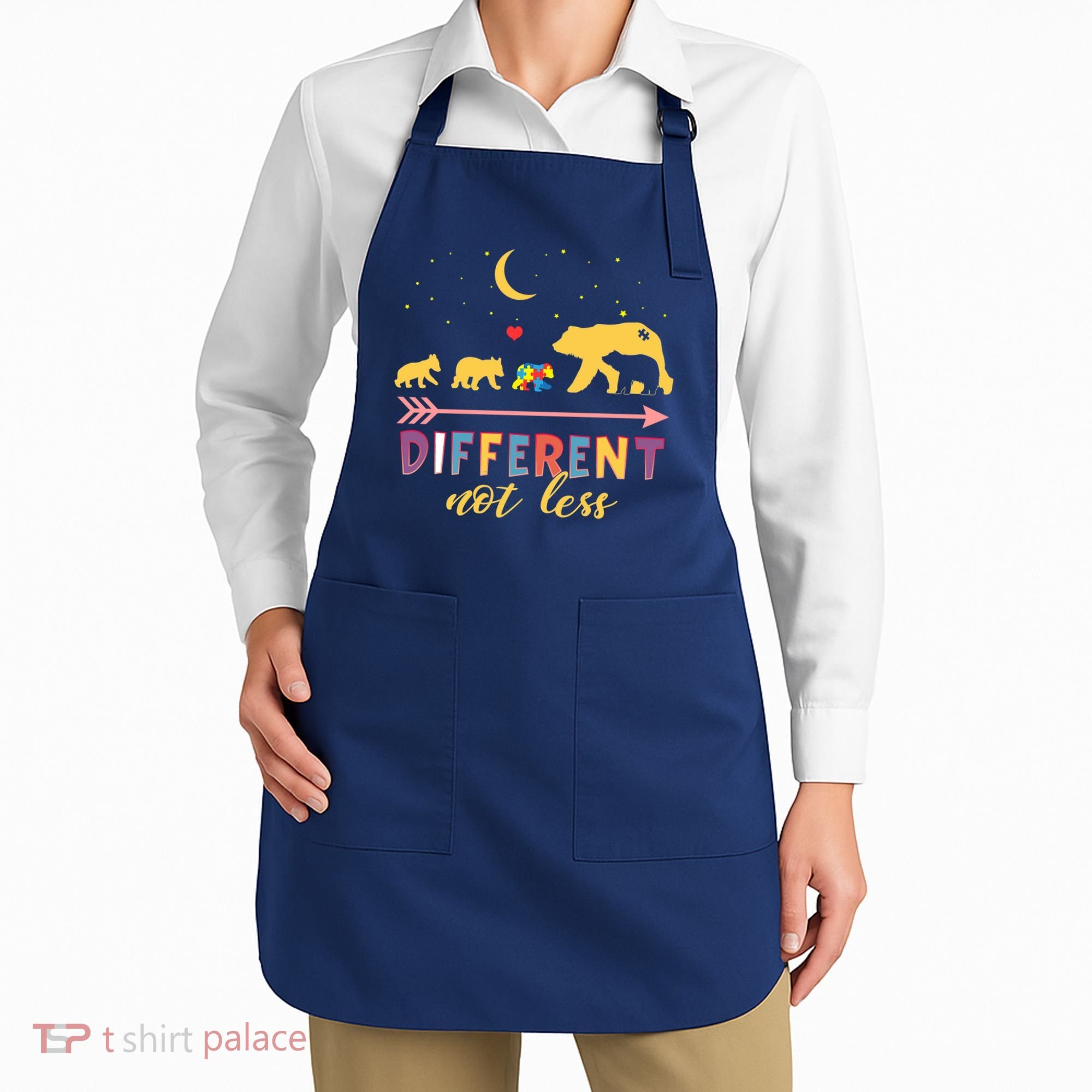 Mama Bear Different Not Less Autism Awareness Apron