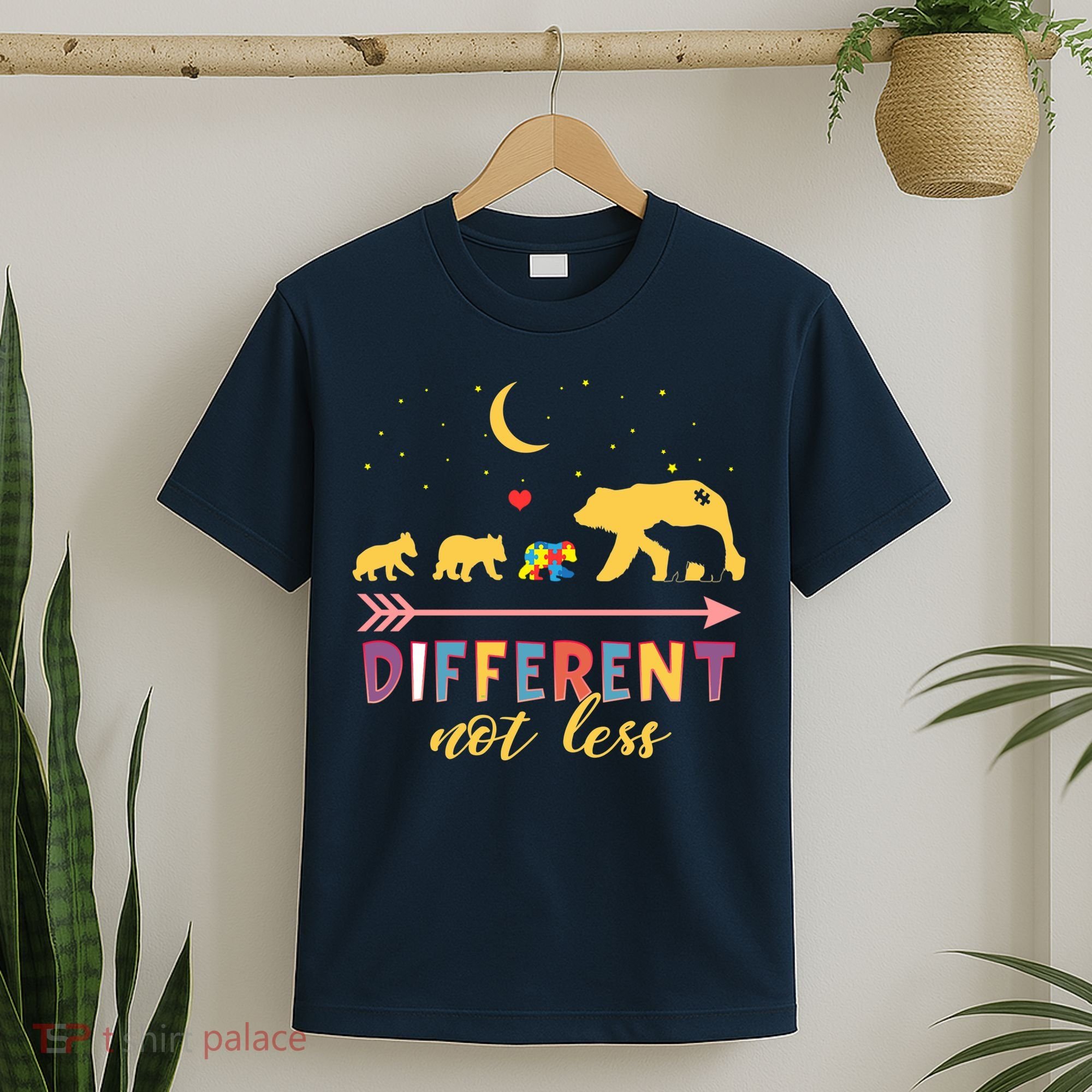 Mama Bear Different Not Less Autism Awareness T-Shirt