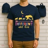 Mama Bear Different Not Less Autism Awareness T-Shirt thumb 6