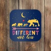 Mama Bear Different Not Less Autism Awareness Coaster thumb 0