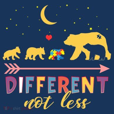 Mama Bear Different Not Less Autism Awareness Flat Bill Trucker Hat