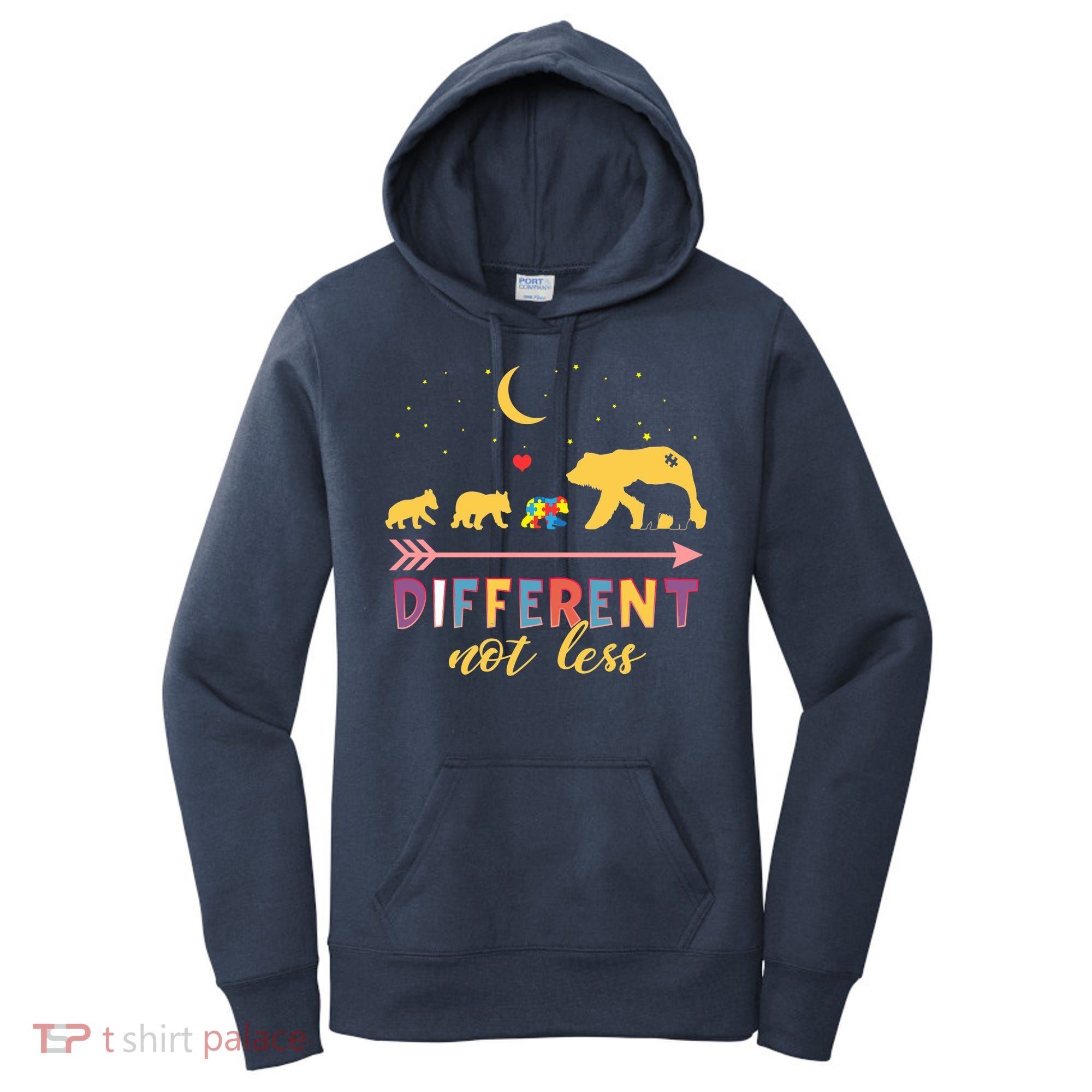 Mama Bear Different Not Less Autism Awareness Women's Hoodie