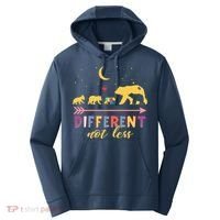 Mama Bear Different Not Less Autism Awareness Performance Fleece Hoodie thumb 0