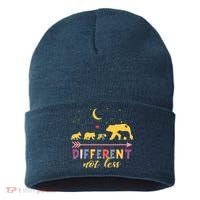 Mama Bear Different Not Less Autism Awareness Sustainable Knit Beanie thumb 0