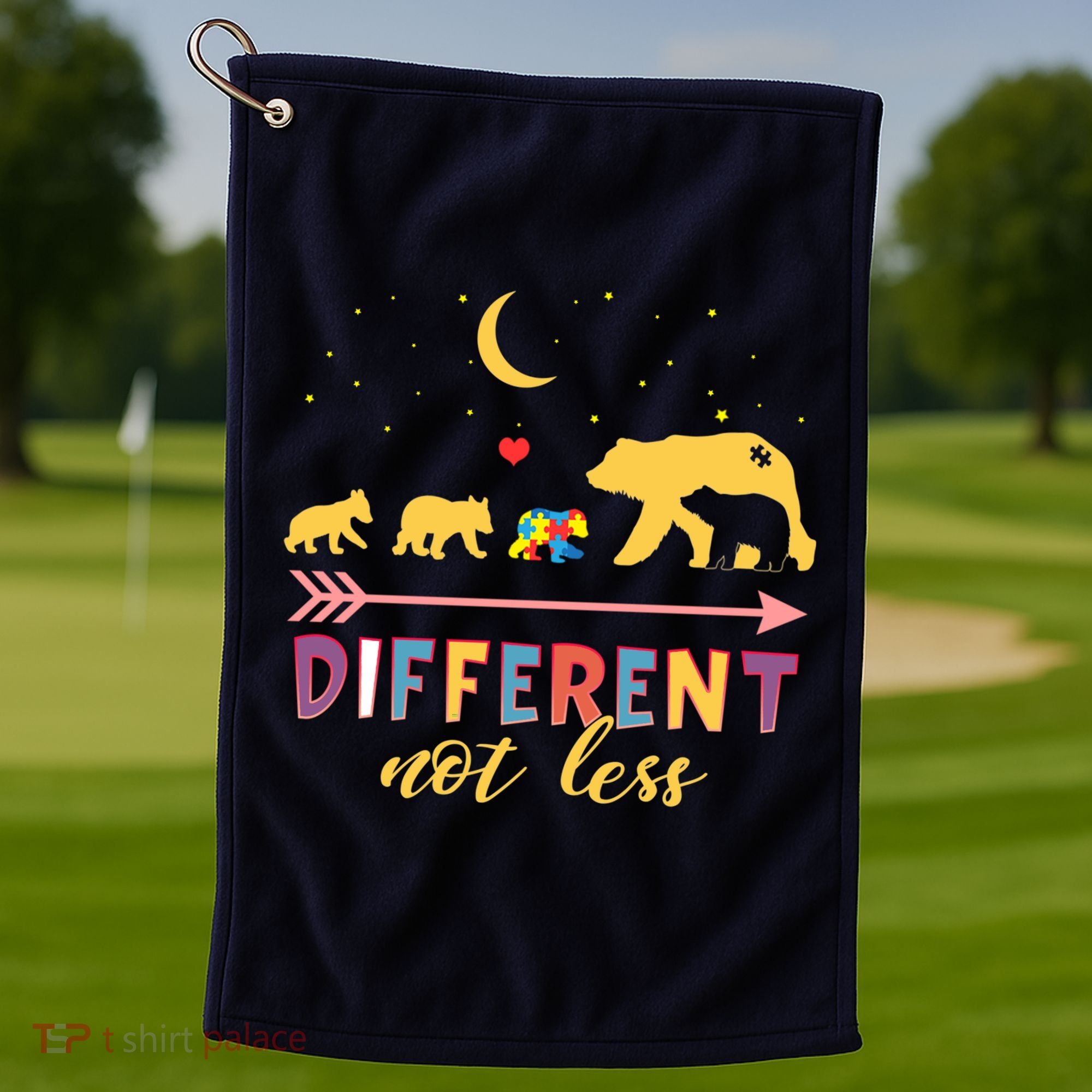 Mama Bear Different Not Less Autism Awareness Golf Towel