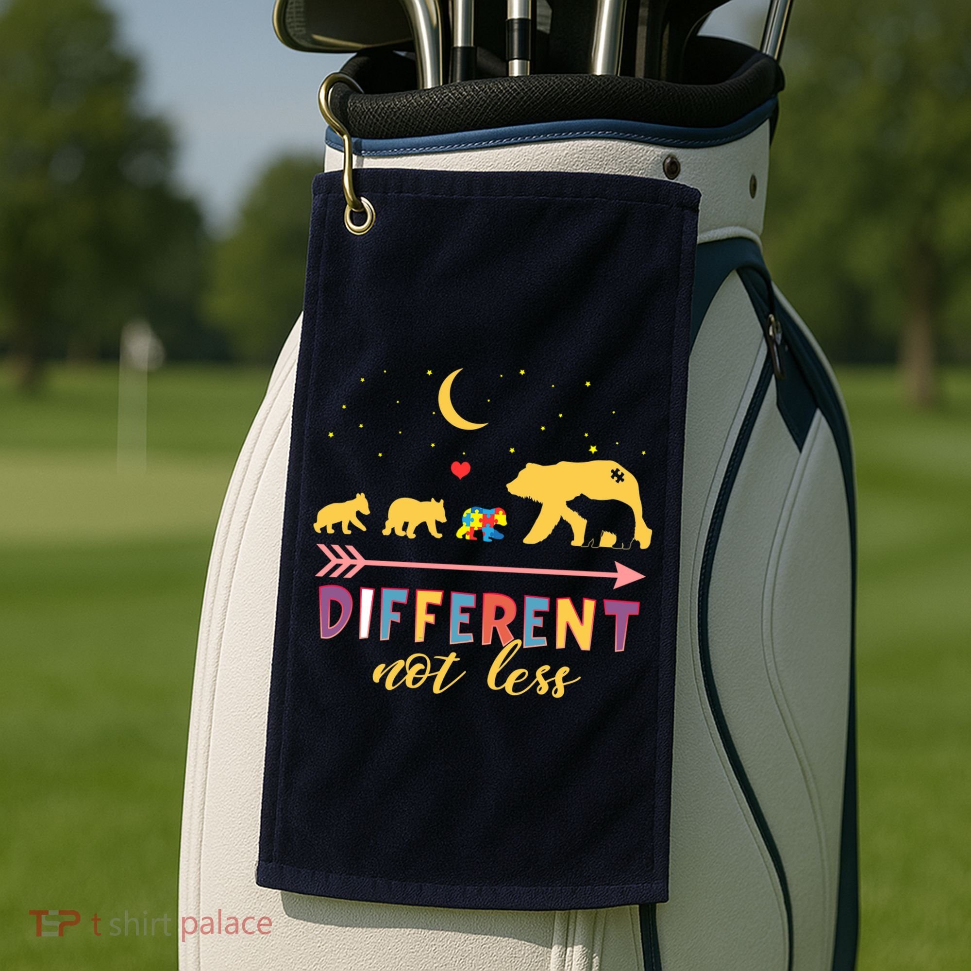 Mama Bear Different Not Less Autism Awareness Golf Towel