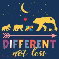 Mama Bear Different Not Less Autism Awareness Women's Long Sleeve Shirt thumb 2