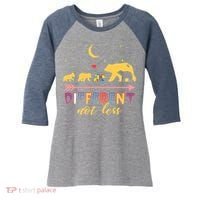 Mama Bear Different Not Less Autism Awareness Women's Tri-Blend 3/4-Sleeve Raglan Shirt thumb 0