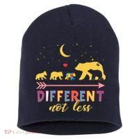 Mama Bear Different Not Less Autism Awareness Short Acrylic Beanie thumb 0