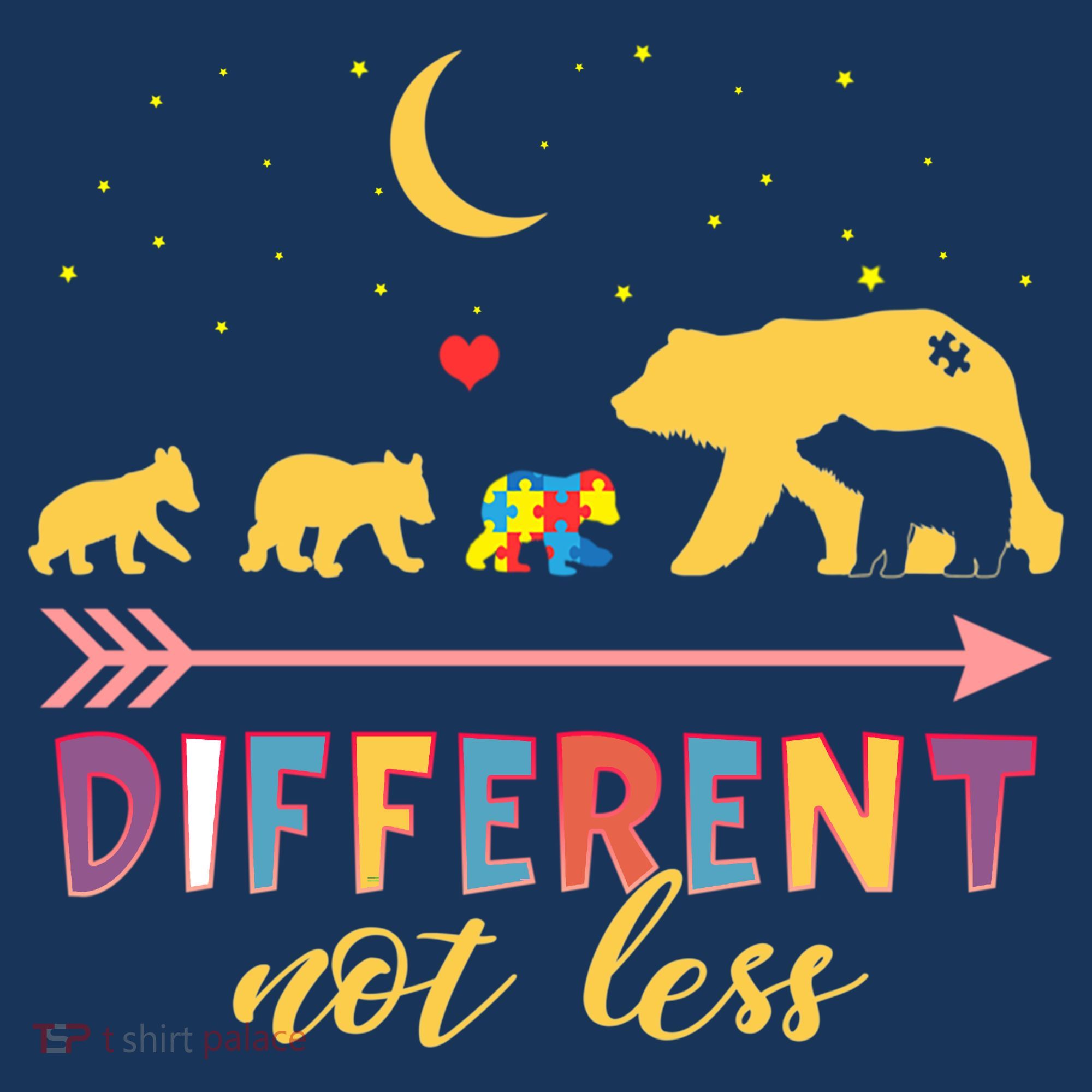 Mama Bear Different Not Less Autism Awareness Tote Bag