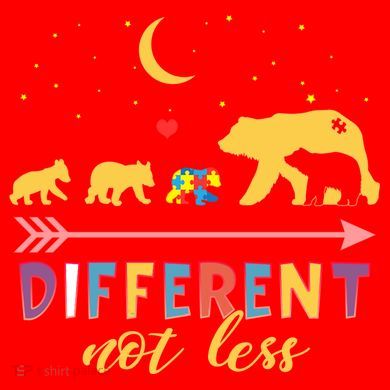 Mama Bear Different Not Less Autism Awareness Santa Hat