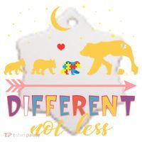 Mama Bear Different Not Less Autism Awareness Ceramic Ornament thumb 2
