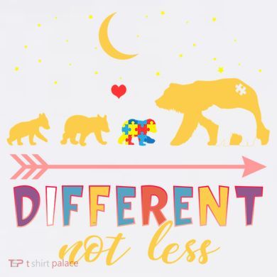 Mama Bear Different Not Less Autism Awareness Comfort Colors Garment-Dyed Hooded Sweatshirt