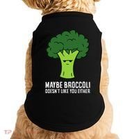 Maybe Broccoli DoesnT Like You Either Vegetable Brokkoli Doggie Tank thumb 0