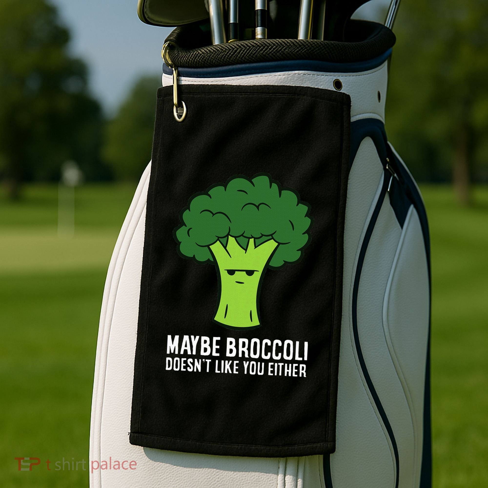 Maybe Broccoli DoesnT Like You Either Vegetable Brokkoli Golf Towel
