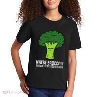 Maybe Broccoli DoesnT Like You Either Vegetable Brokkoli Kids T-Shirt thumb 2