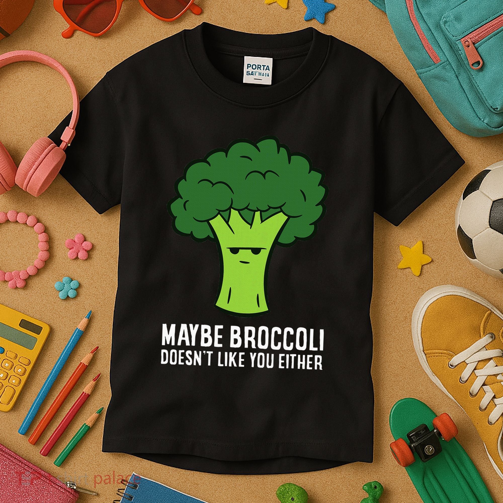 Maybe Broccoli DoesnT Like You Either Vegetable Brokkoli Kids T-Shirt