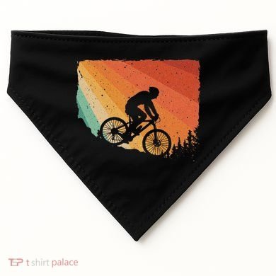 Mountain Biking Design Mountain Bike USA-Made Doggie Bandana