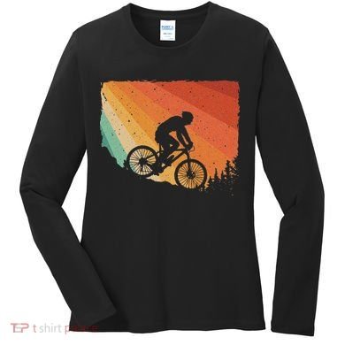 Mountain Biking Design Mountain Bike Women's Long Sleeve Shirt
