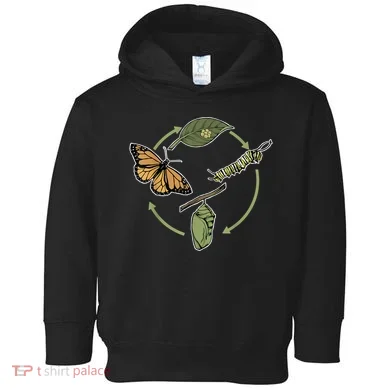 Monarch Butterfly Evolution Cute Butterfly Toddler Hoodie