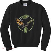 Monarch Butterfly Evolution Cute Butterfly Kids Sweatshirt thumb 0