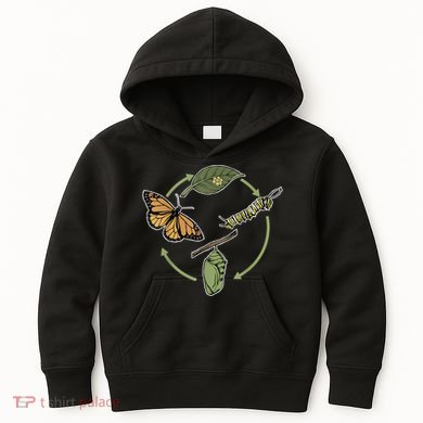 Monarch Butterfly Evolution Cute Butterfly Kids Hoodie