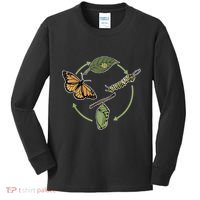 Monarch Butterfly Evolution Cute Butterfly Kids Long Sleeve Shirt thumb 0