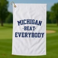 Michigan Beat Everybody National Champs Golf Towel thumb 1