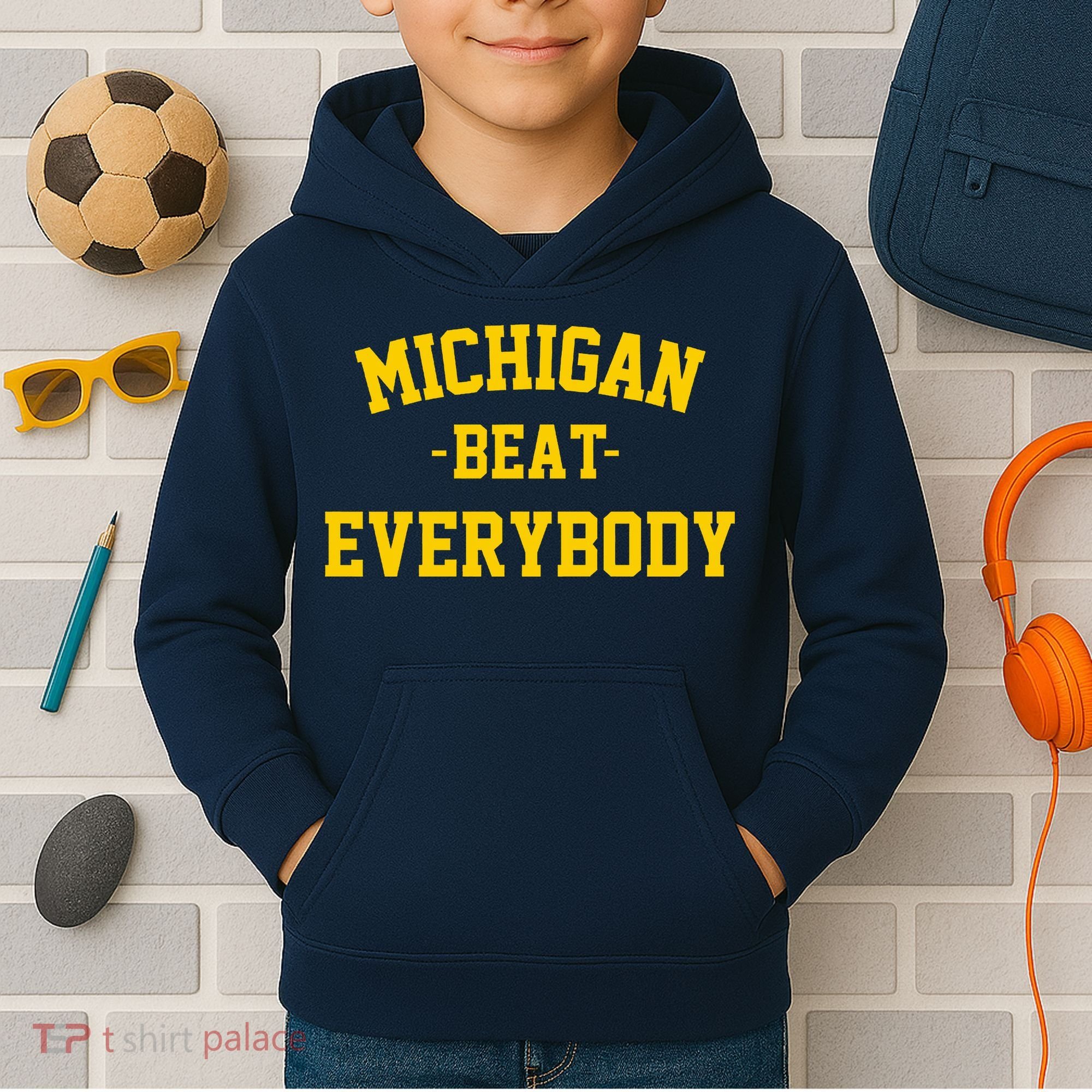 Michigan Beat Everybody National Champs Kids Hoodie
