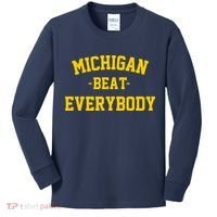 Michigan Beat Everybody National Champs Kids Long Sleeve Shirt thumb 0