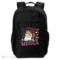 Merica Bald Eagle Mullet 4th Of July American Flag Patriotic Backpack thumb 0