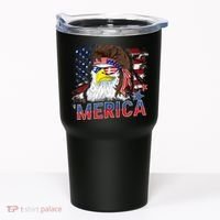 Merica Bald Eagle Mullet 4th Of July American Flag Patriotic Tumbler thumb 0