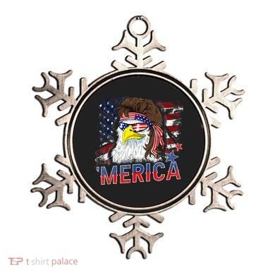 Merica Bald Eagle Mullet 4th Of July American Flag Patriotic Ornament