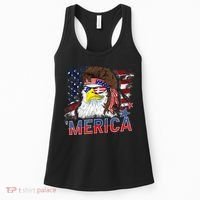 Merica Bald Eagle Mullet 4th Of July American Flag Patriotic Women's Tank Top thumb 0