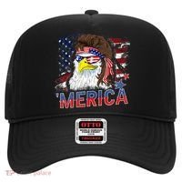 Merica Bald Eagle Mullet 4th Of July American Flag Patriotic Hat thumb 0