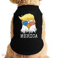 Merica Bald Eagle 4th of July Trump American Flag Funny Gift Doggie Tank thumb 0