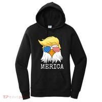 Merica Bald Eagle 4th of July Trump American Flag Funny Gift Women's Hoodie thumb 0