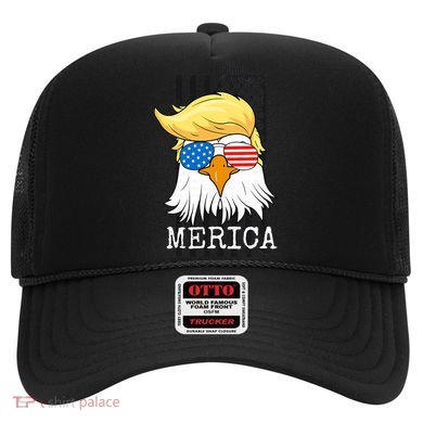 Merica Bald Eagle 4th of July Trump American Flag Funny Gift Hat