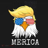 Merica Bald Eagle 4th of July Trump American Flag Funny Gift Toddler Hoodie thumb 2