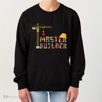 Master Builder Engineer Construction Building Bricks Blocks Women's Sweatshirt thumb 0