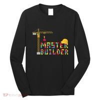 Master Builder Engineer Construction Building Bricks Blocks Long Sleeve Shirt thumb 0