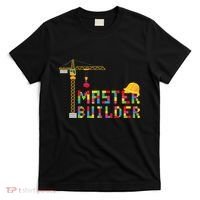 Master Builder Engineer Construction Building Bricks Blocks T-Shirt thumb 0