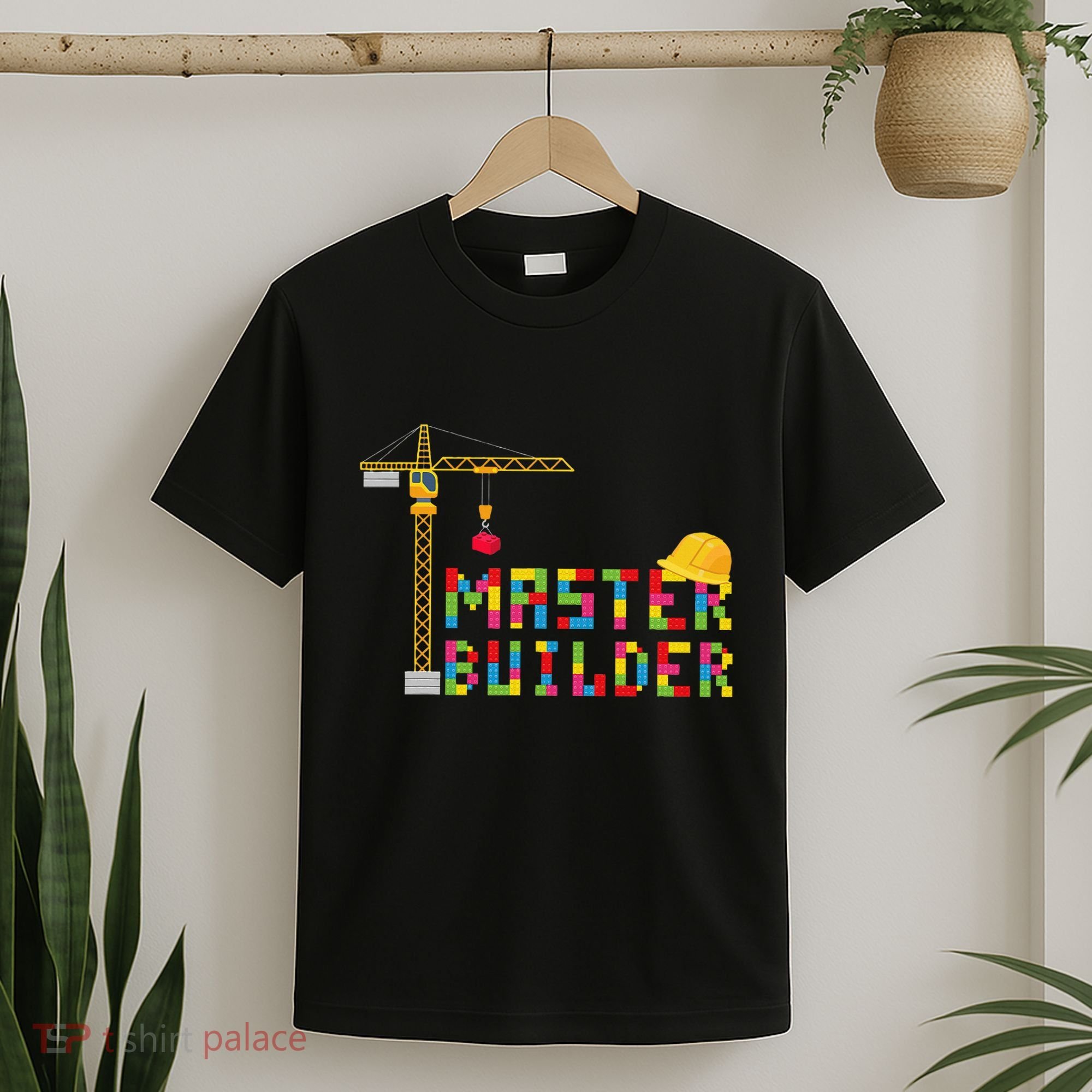 Master Builder Engineer Construction Building Bricks Blocks T-Shirt